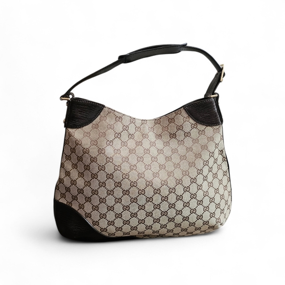 Gucci GG Hasler Horsebit Brown Monogram Hobo Bag - Picture 4 of 9